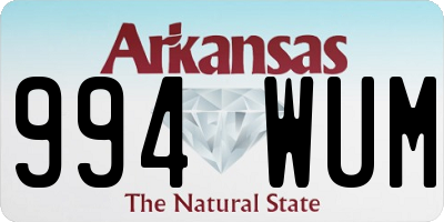 AR license plate 994WUM