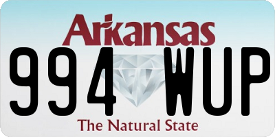 AR license plate 994WUP
