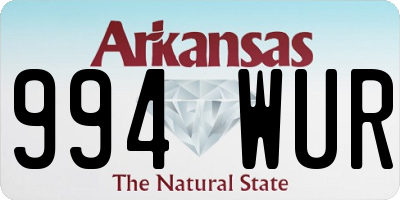 AR license plate 994WUR