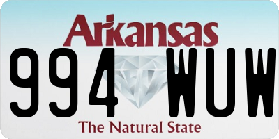 AR license plate 994WUW