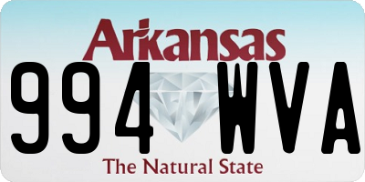 AR license plate 994WVA