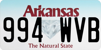AR license plate 994WVB