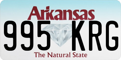 AR license plate 995KRG