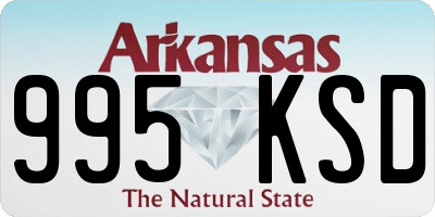 AR license plate 995KSD