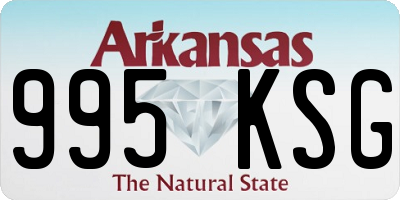 AR license plate 995KSG