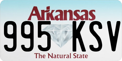 AR license plate 995KSV