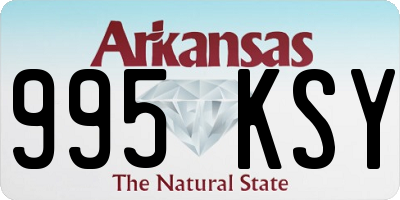 AR license plate 995KSY