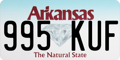 AR license plate 995KUF
