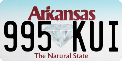AR license plate 995KUI