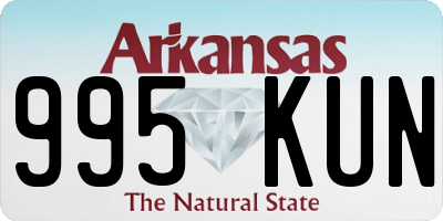 AR license plate 995KUN