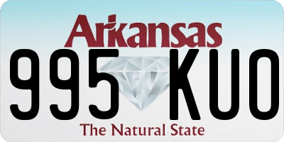 AR license plate 995KUO