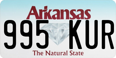 AR license plate 995KUR