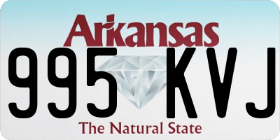 AR license plate 995KVJ
