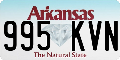 AR license plate 995KVN