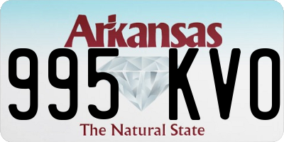 AR license plate 995KVO
