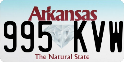 AR license plate 995KVW