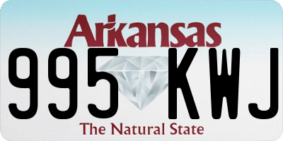 AR license plate 995KWJ