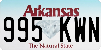 AR license plate 995KWN