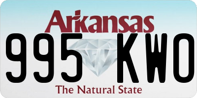 AR license plate 995KWO