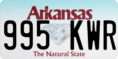 AR license plate 995KWR