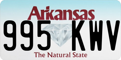 AR license plate 995KWV