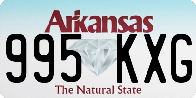 AR license plate 995KXG