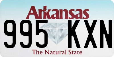 AR license plate 995KXN