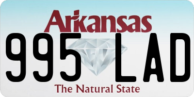 AR license plate 995LAD