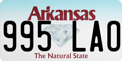 AR license plate 995LAO