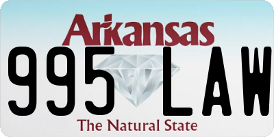 AR license plate 995LAW