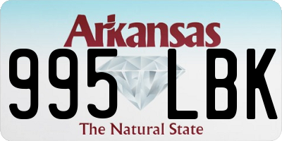 AR license plate 995LBK