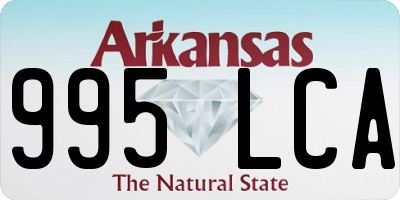 AR license plate 995LCA