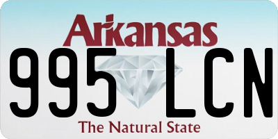 AR license plate 995LCN