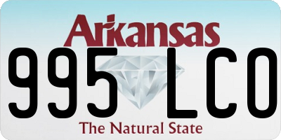 AR license plate 995LCO
