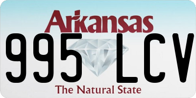 AR license plate 995LCV