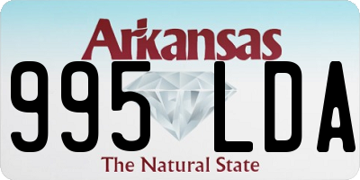AR license plate 995LDA
