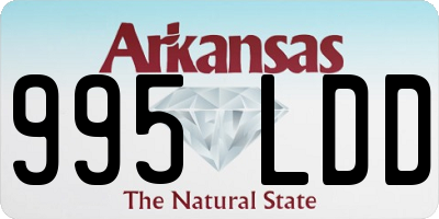 AR license plate 995LDD