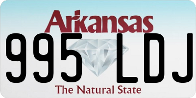 AR license plate 995LDJ