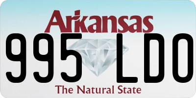 AR license plate 995LDO