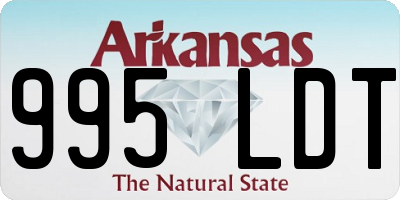 AR license plate 995LDT