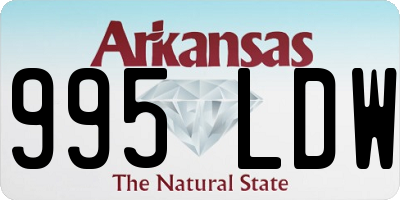 AR license plate 995LDW