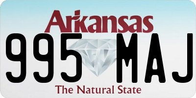 AR license plate 995MAJ
