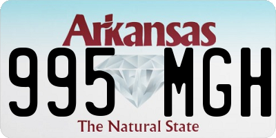 AR license plate 995MGH