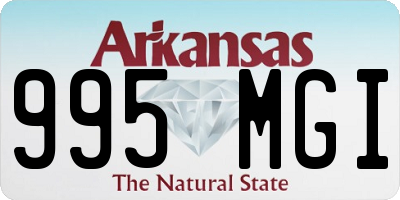 AR license plate 995MGI