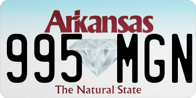 AR license plate 995MGN