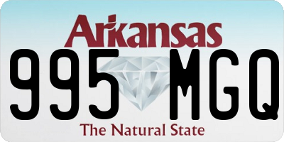 AR license plate 995MGQ