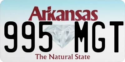 AR license plate 995MGT
