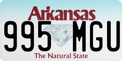 AR license plate 995MGU