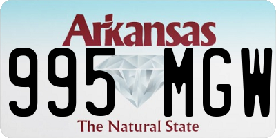 AR license plate 995MGW