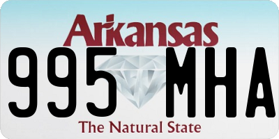 AR license plate 995MHA